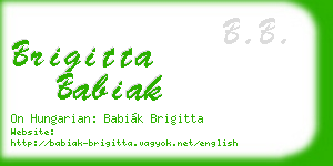 brigitta babiak business card